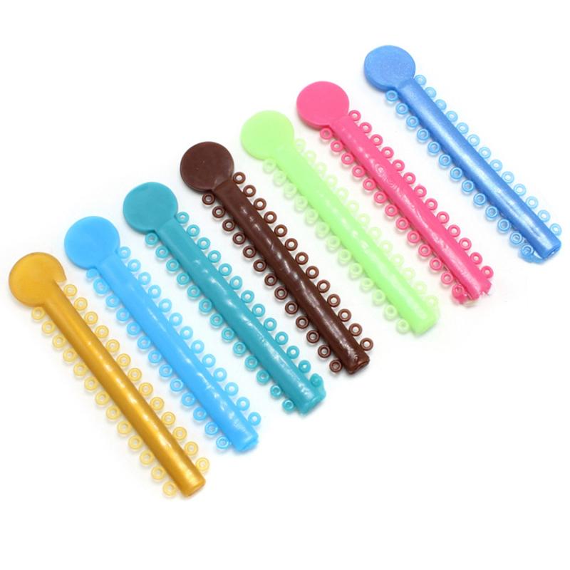 1Pack/40Sticks Dental Orthodontic Elastic Ligature Ties Bands For Brackets Brace