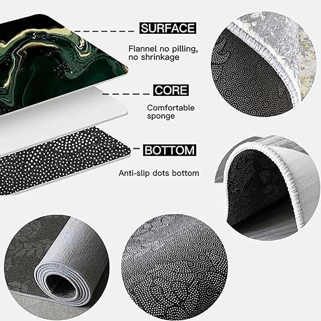 Nordic Geometric Style Carpet Light Luxury High-End Feel Living Room Sofa Mat Bedroom Anti-Slip Foot Mat Home Decoration