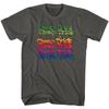 Cheap Trick Rainbow Stacked Logo Smoke Adult T-Shirt