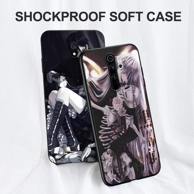Black Tpu Case For Xiaomi Redmi 5 5plus 6 6a 7 7a 8 8a Back Cover Black Butler