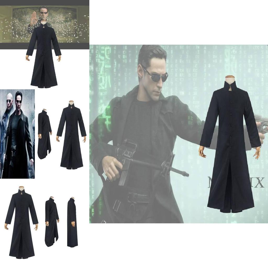Film Matrix Kostium Cosplay Neo Kurtka Wiatrówka Kostium na Halloween