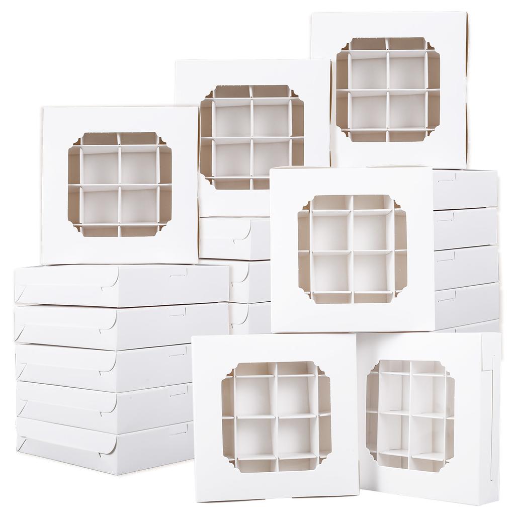 15/20 Pcs Christmas Gift Box Cupcake Boxes Container Chocolate Cake Muffin Gift Packing Bags Xmas Party Decoration New Year 2025