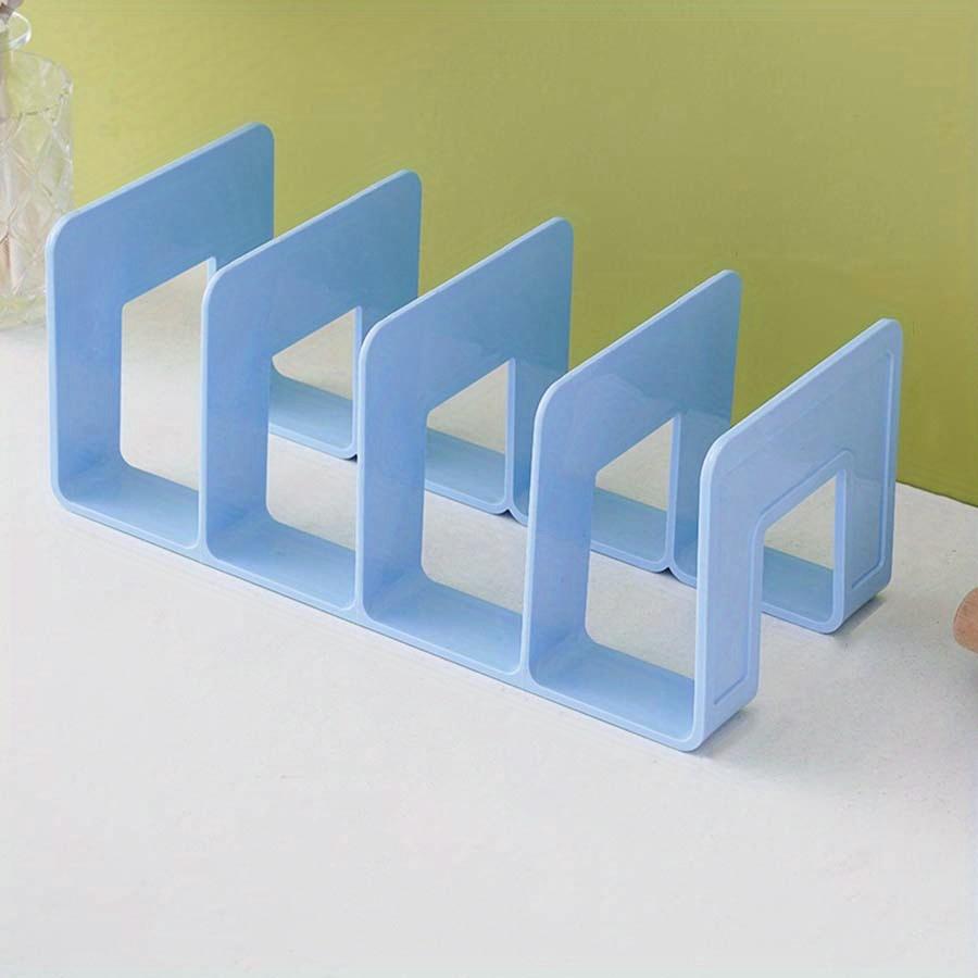 1pc Bookshelf Desktop Book Storage Artifact Divider Desk Storage Shelf Transparent Acrylic Bookend Bookshelf