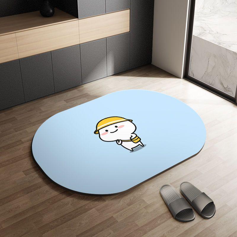 

Милые и свежие коврики для ванной из диатомовой земли, впитывающие и нескользящие, быстро сохнущие у входа в ванную комнату 40X60cm 15.7X23.6in