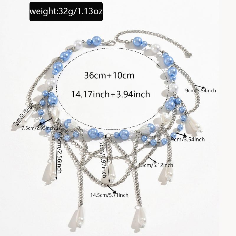 Imitation Pearl Necklace New Jewelry Light Luxury Niche High-end Accessories Pendant Women's Long Collarbone Chain