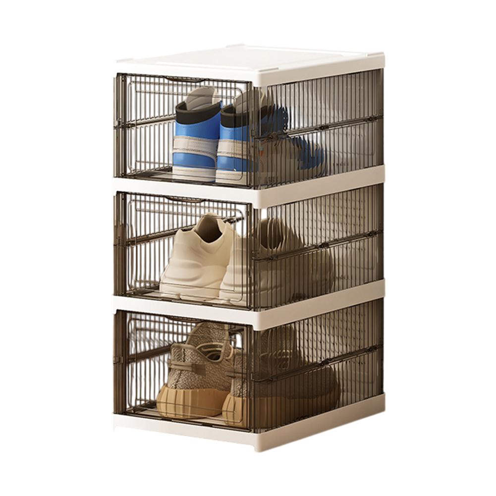 Stackable Shoe Storage Organiser for Sneakers Transparent Space Saving Design for Efficient Footwear Management 4880₽