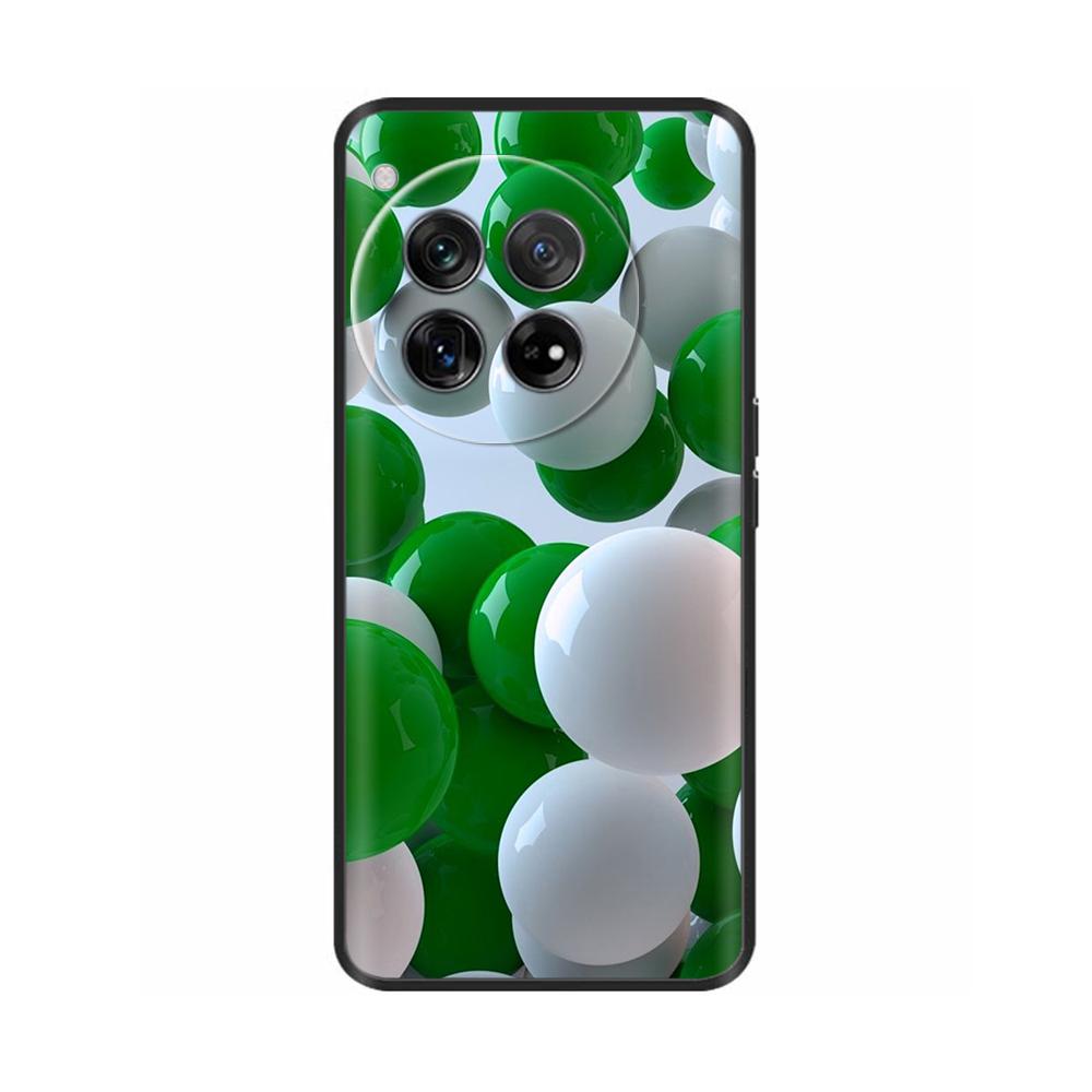 Painted Cover For OnePlus 12 Case Black Silicone Soft Luxury Phone Back Cover For One Plus 12 OnePlus12 5G Fundas Cases Hoesje