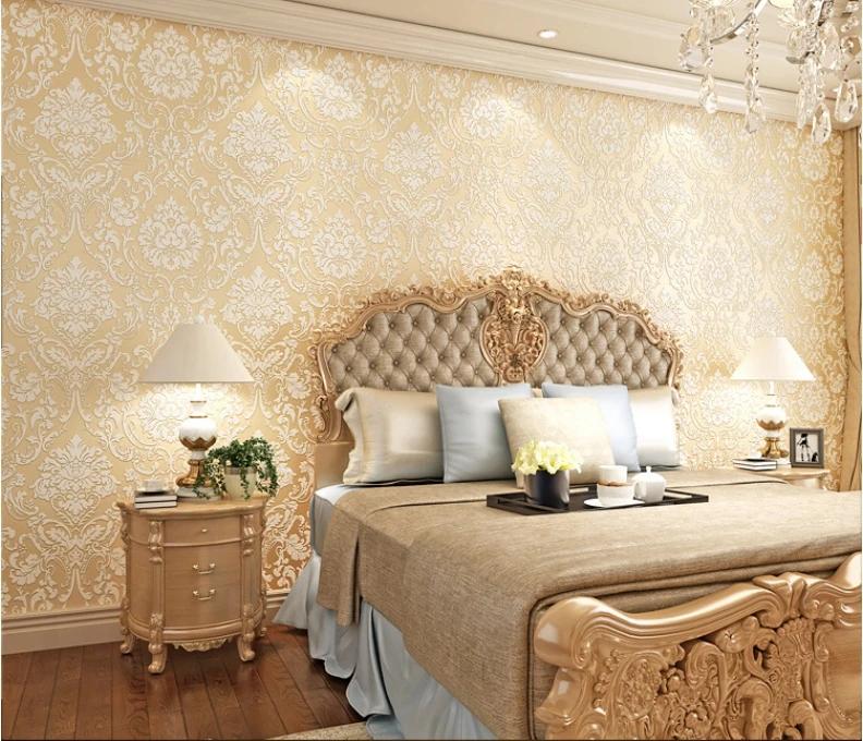 

Белые Желтые 3D Тисненые Цветочные Фрески Обои Самоклеящиеся Цветочные Обои для Гостиной для Стен Спальни 53cmx3m