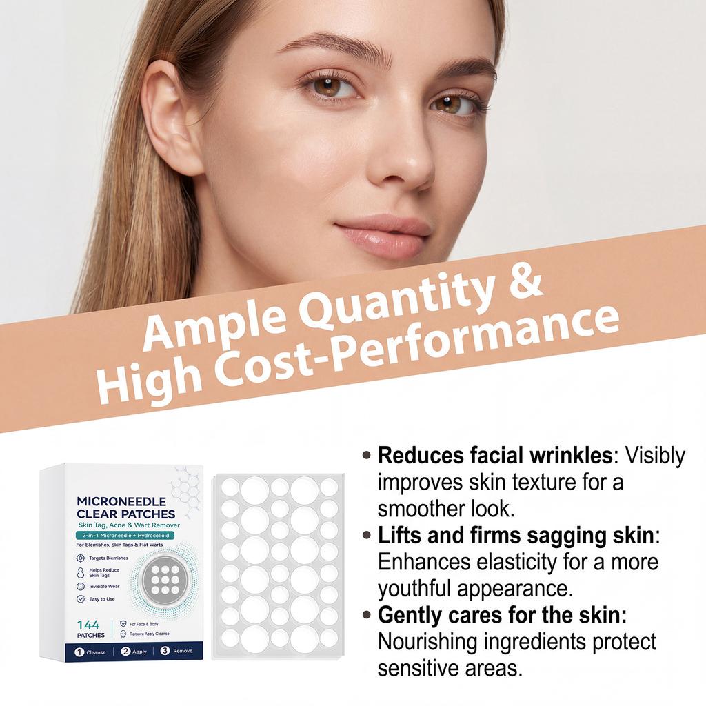 Salicylic Acid Acne Patches, Gentle Formula Facial Pimple Patch, Soothing Skin Care, Hydrating & Smoothing, Invisible Spot Treatment, 144 Count