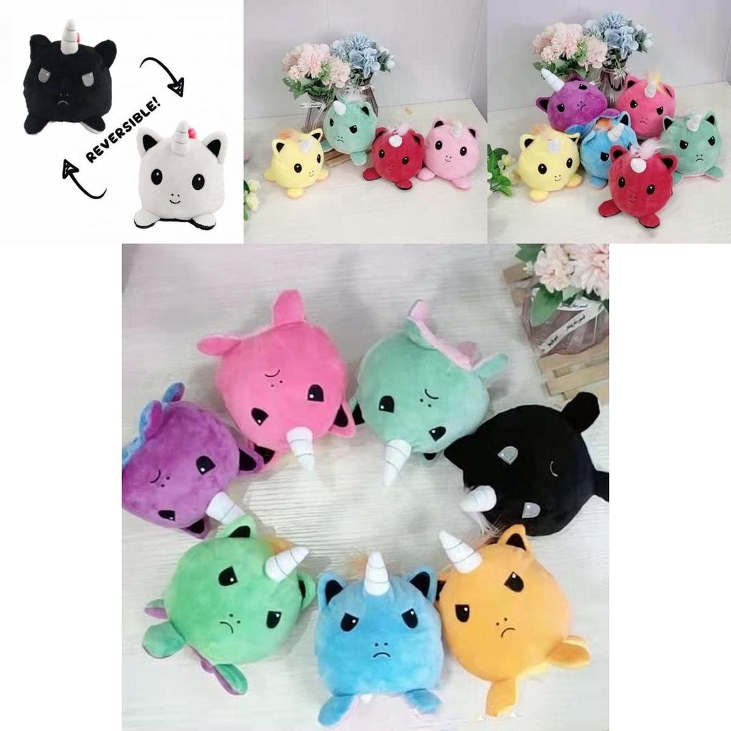 Magical Reversible Unicorn Plush Doll Luxurious Soft Material With Feather Cotton Filling For Comfort