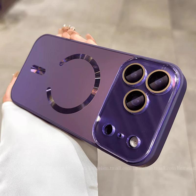 Large Luminous Magnetic iPhone 17 Case with Lens Film and Frosted Design for Apple Type C.