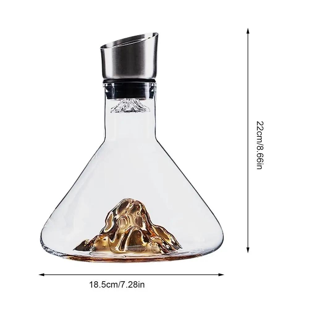 1500ML Iceberg Whisky Wine Decanter Handmade Lead-free Crystal Wine Pourer Carafe Thickened Wine Dispenser Pot Bar Accessories