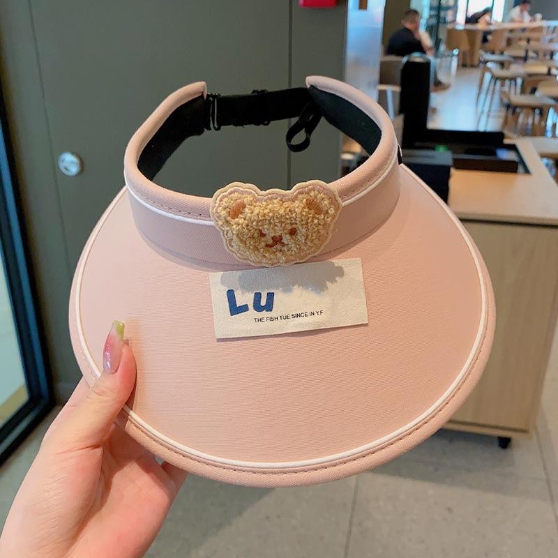 

Summer Baby Sun Hat Girls Boys Sun Block Hat Children s Hat Cartoon Empty Top Hat розовый