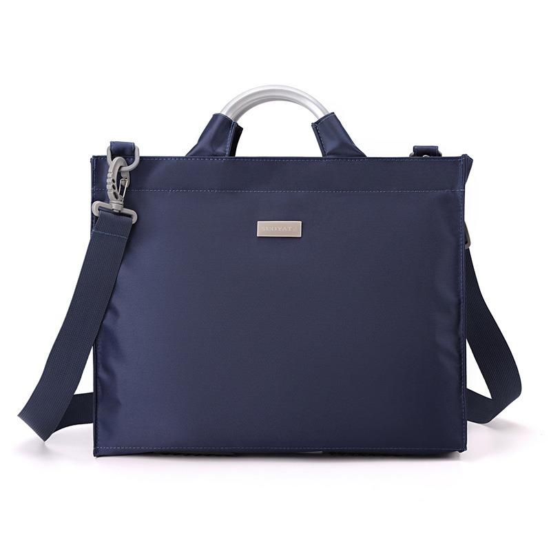 

New Business Laptop Bag Men s Casual Aluminum Handle Nylon Bag Men s Briefcase Office Bag One Shoulder Crossbody Men темно-синього кольору
