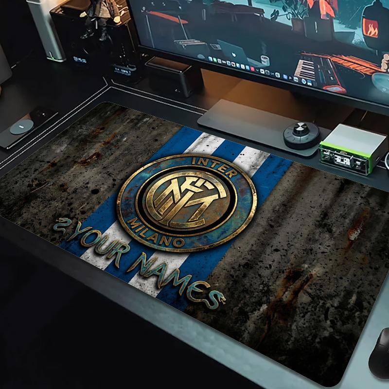 Cuscino Stampa FC Internazionale Milano Antiscivolo Tappetino Mouse Grande per Laptop Tablet Tappetino XXL Tappetino Gioco Mini PC Con Bordo Bloccato
