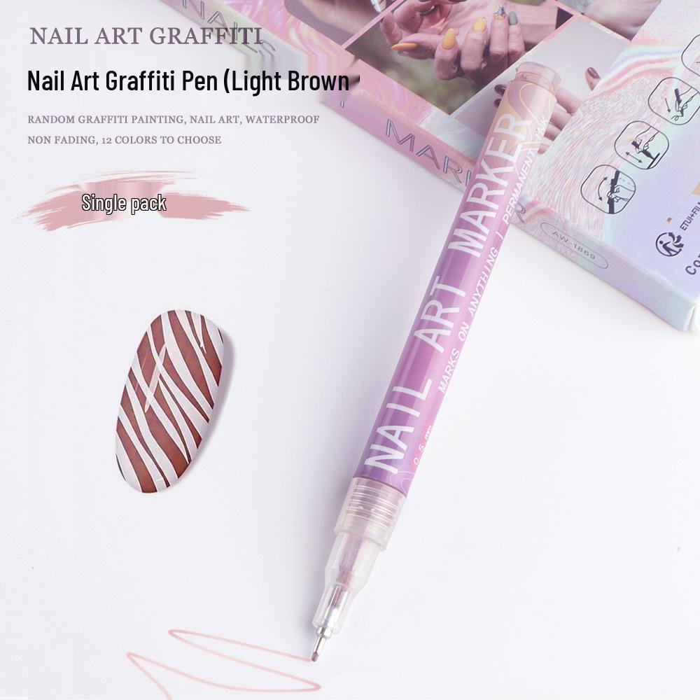 Shein Cross-Border Hot Sale Nail Art Pen Set - DIY Color Painting & Graffiti Highlighter Acrylic Marker for Outlining