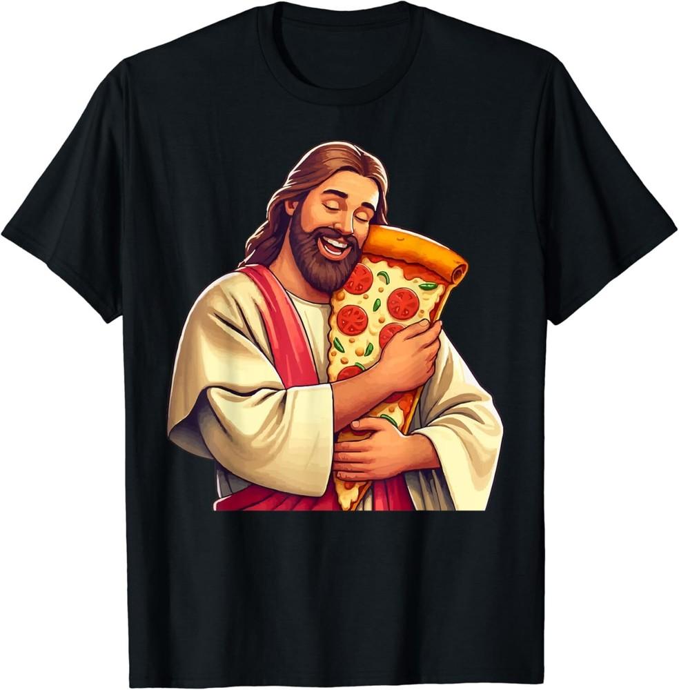 SALE Funny Jesus Pizza Lover Christian Humor Tee Pizza Joke Unisex T-Shirt Unisex T-Shirt M