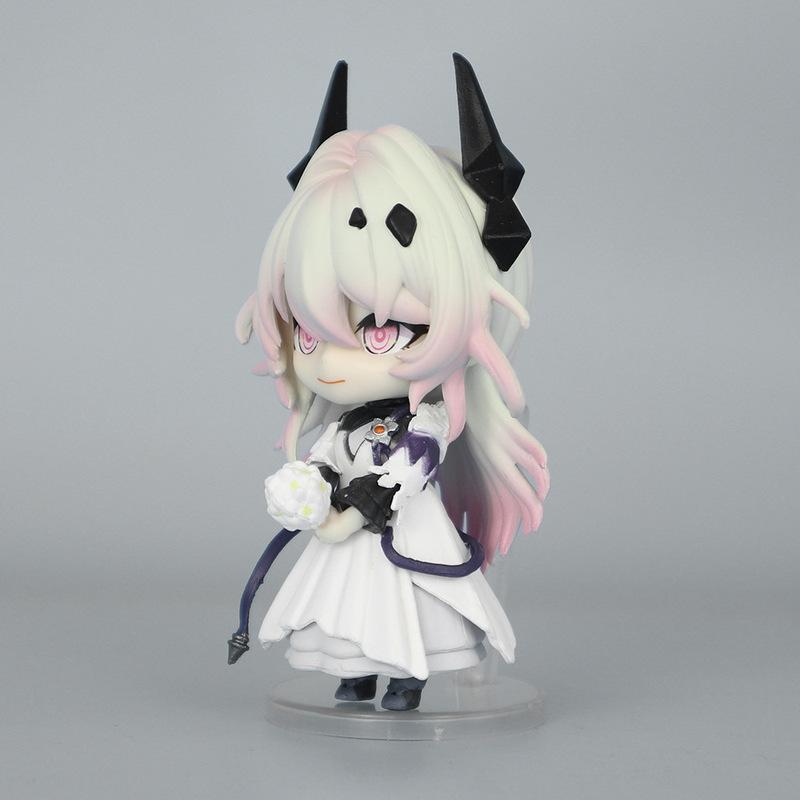 11CM Arknights Dark Lord Theresa Game Action Figure Model Doll Car Desktop Ornament Case Decoration Cute Girl Surprise Toys Gift