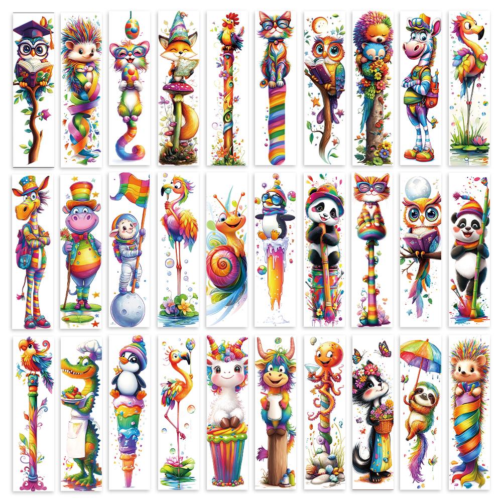 32pcs, Funny Animal Bookmarks, Back to School Season, Christmas, Halloween, Suitable for Teachers, Readers, and Birthday Gifts.