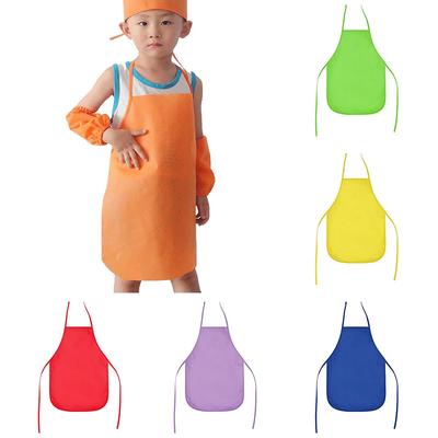 1PC Kirlenme Önleyici Dokunmamış Çocuk Önlükleri Su Geçirmez Ev Mutfak Çocuklar Renkli Unisex