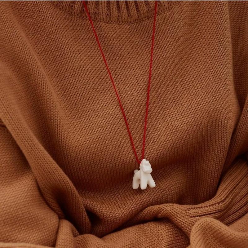Horse Pendant Fashion Party Wedding Jewelry for Women Men Lucky Running Horse Chain Gold Plated Necklace Gift