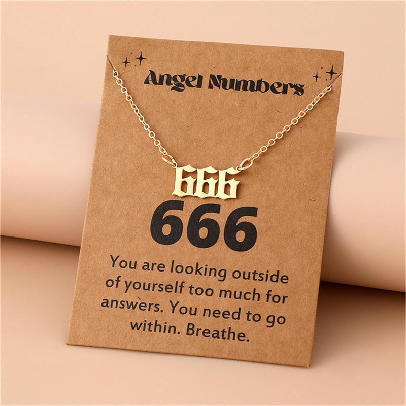 European Style 777 Angel Number Stainless Steel Necklace - Luxury Design Women's Clavicle Chain