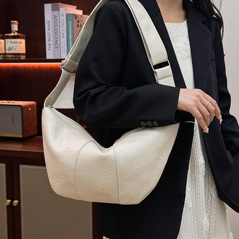 Yogodlns Vintage Crossbody Bags for Women Large Capacity Luxury Handbags Solid Soft Shoulder Bags Female Casual Travel Hobos Bag