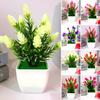 Beautiful Decoration Stylish Artificial Plant Window Office Shop Wedding 18cm Fake Lily Flower Pinecone Potted