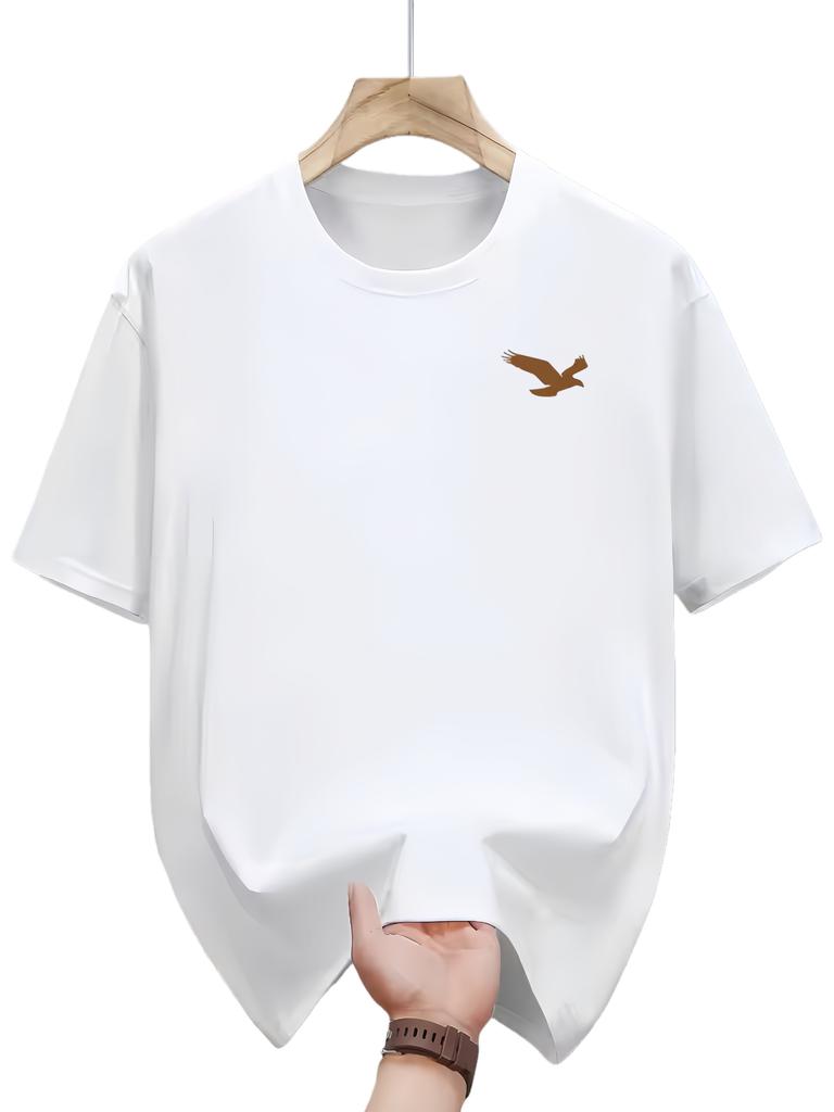 Summer Mens and Womens Printed Roundneck Shortsleeved Loosefitting Sporty and Casual Fashion Tshirt