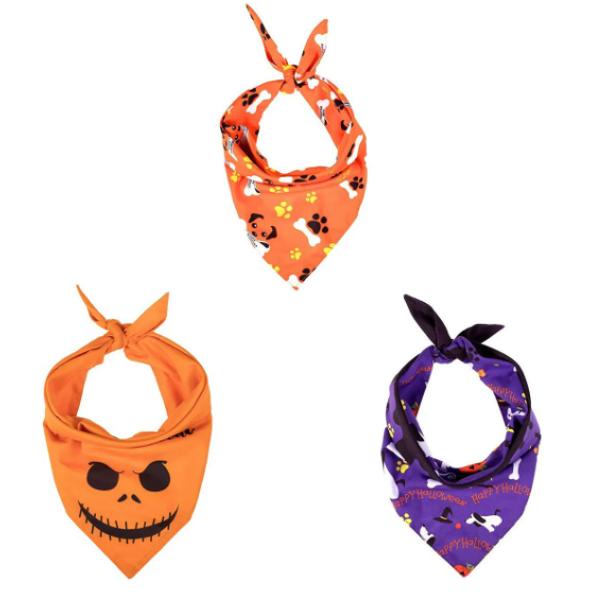New pet drool scarf Halloween festive atmosphere decoration cat dog triangle scarf pet fun supplies dog collar cat accessories