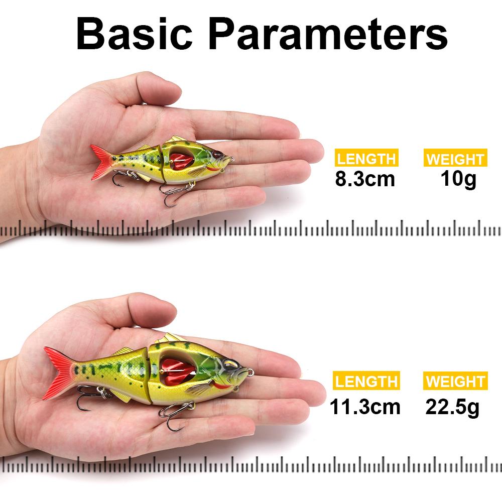 8cm 11cm Glide Baits Trolling Swimbait Lures Sinking Propeller Jointed Vibration Crankbait Sea Fishing Wobbler For Pike