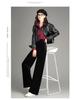 Women's Gold Velvet High-Waisted Wide-Leg Pants - Spring 2026 Slimming, Straight-Leg, Solid Color, Long and Versatile.