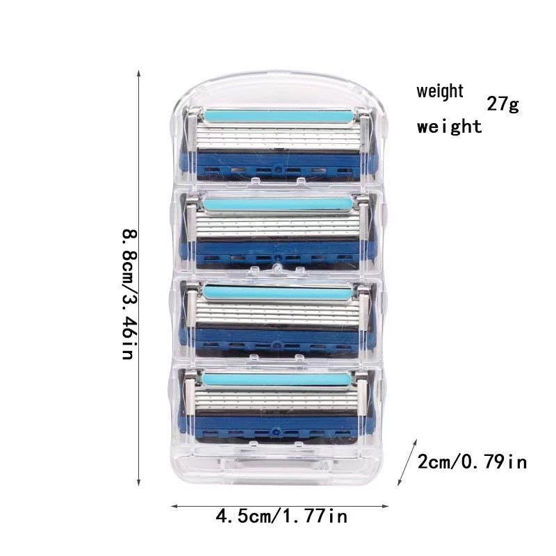 Five-Layer Manual Shaver Compatible with Gillette Stainless Blades - Exclusive Set