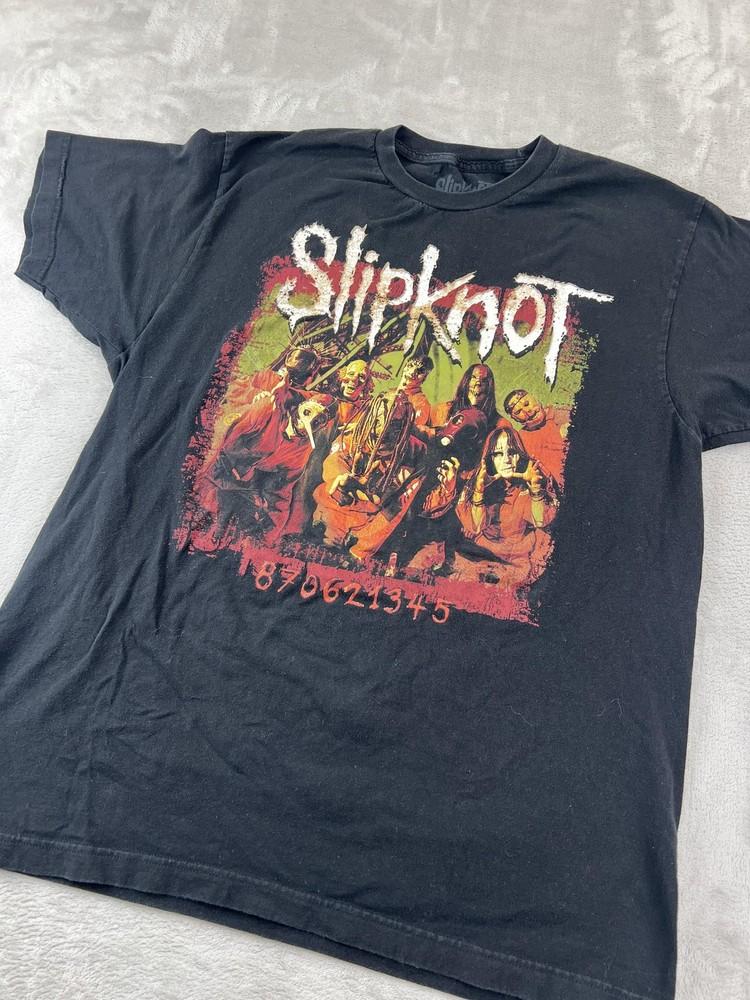 Slipknot 870621345 Shirt Mens Large Black 2011 Band Graphic Tee Double Sided Unisex T-Shirt S