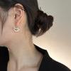 Niche Banana Boat Earrings Curved Texture INS Style Semi-circular Design Elegant Classic Jewelry Women's Trendy Gift Daily Earrings