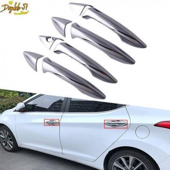 Подходит для Hyundai Elantra 2011-2015 Накладка на ручку двери Хромированная молдинг-отделка Новая