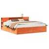 VidaXL Bed Frames Without Mattress Wax Brown 180x200cm Solid Pine Wood, Bed, Solid Wood Bed Frame, Bedroom Furniture 3323409