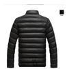 Spring and Autumn Stand Collar Jacket, Casual Men's Cotton Jacket, Waterproof Zipper, Solid Color, Large Size Men's Coat