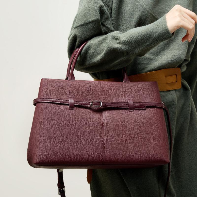 Hochwertige Lederhandtasche Damen Frühling und Sommer Große Kapazität Pendler Platin-Tasche Damen-Tasche Aktentasche