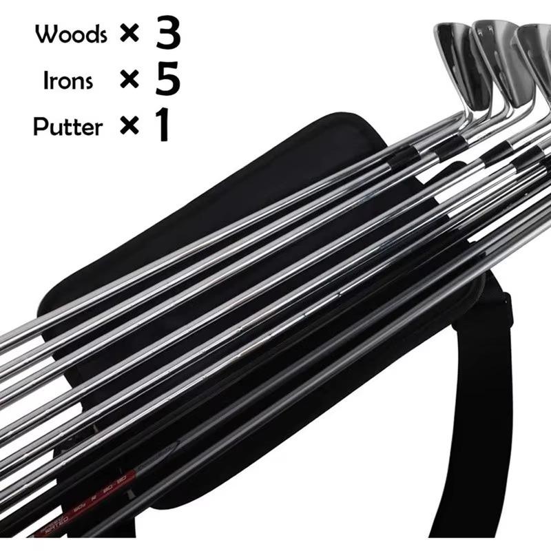 Mini Lett Nylon Golfkøllebæreveske Bære Driving Range Reiseveske Golf Treningsetui Med Justerbare Skulderstropper