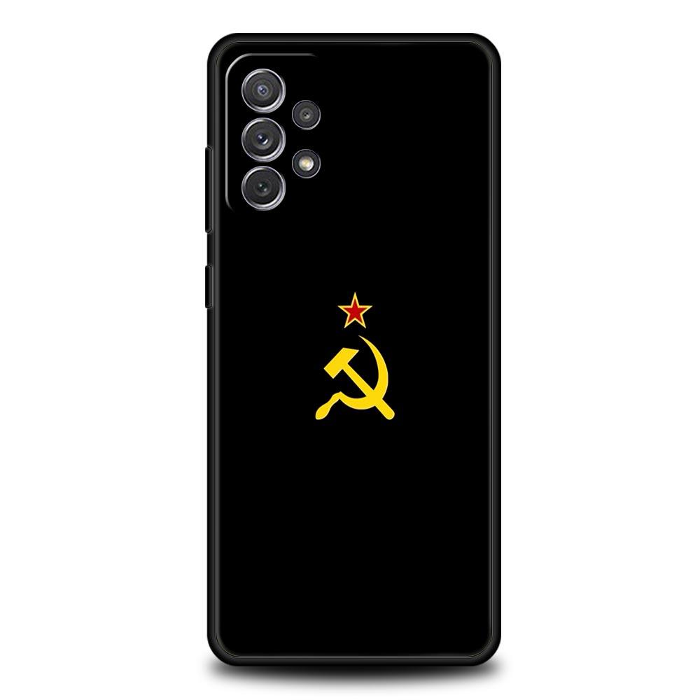 CCCP Flag Phone Case For Samsung Galaxy A17 A07 A55 A35 A25 A15 A05s A33 5G A31 A23 A21s A13 A41 A73 A53 A51 A71 A03s S10 Cover