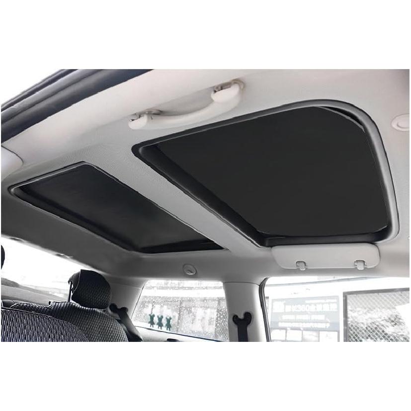 2Pcs Foldable Sunroof Shade Sunshade Heat Isolate Fit For Mini Cooper, Clubman & Countryman R56 All Years Black