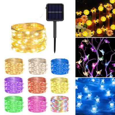 LED Lichterkette Meerestiere Schmetterling Biene Blume Lichterkette Solarbetrieben