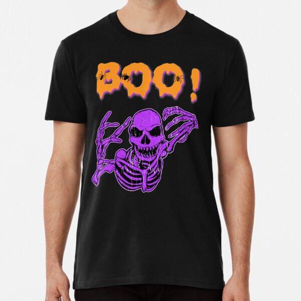 Boo! Creepy Skeleton Halloween Holiday T shiT-Shirt S-5XL Best T-Shirt