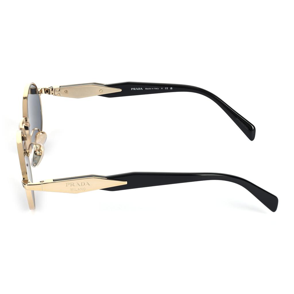 Prada Letter Decor Oval Sunglasses Women Sunglasses Gold PR65ZSZVN09T