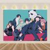 Jujutsu Kaisen themed birthday party decorations, Gojo Satoru anime character backdrop, children's poster4568