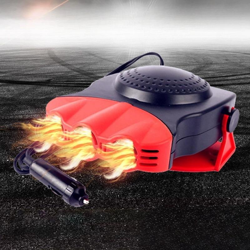 Car Three-head Warm Air Blower, Windshield Defrosting Device, Three-hole Demister, Multi-functional High-power Hot Air Dryer
