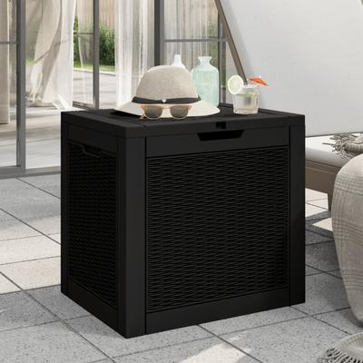 Vidaxl Garden Box, Black, 55.5X43X53 Cm, Polypropylene