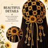 Sunflower Lattice Baseball Cap Breathable Hollow Out Adjustable Unisex Summer Sun Hat Floral Butterfly Yellow Orange Green