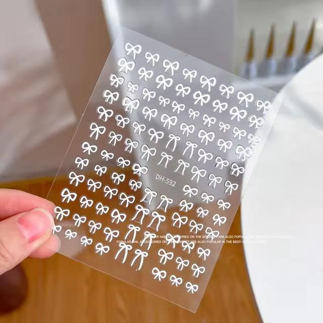 5D Bronzing Star Nail Art Stickers 1pcs Luxury Diamond Gold Sliver Laser Pentacle Self Adhesive Nail Decorations Slider Decals